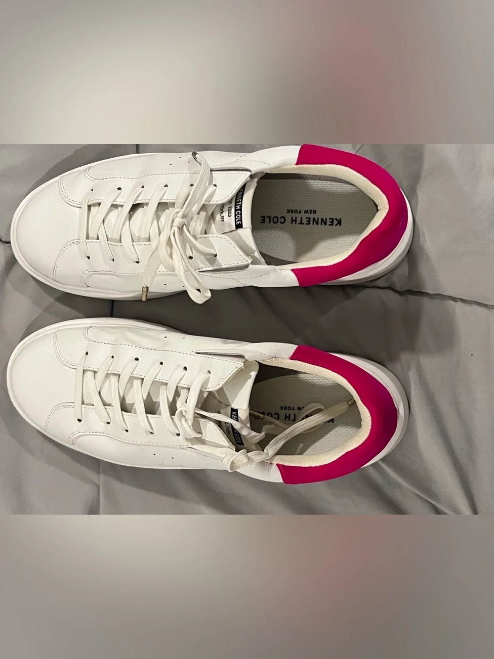 Kenneth Cole Women's Kam Lace Up Platform Sneakers Beet Multi Sz 9